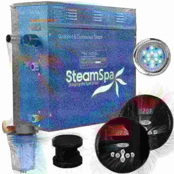 Steamspa Royal 7.5 KW QuickStart Bath Generator Package in Matte Black RY750MK